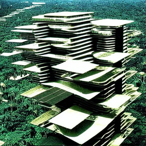 Image similar to a solar punk lush giant plants city, modern architecture by ricardo bofill, city of the jungle, by victorenrich