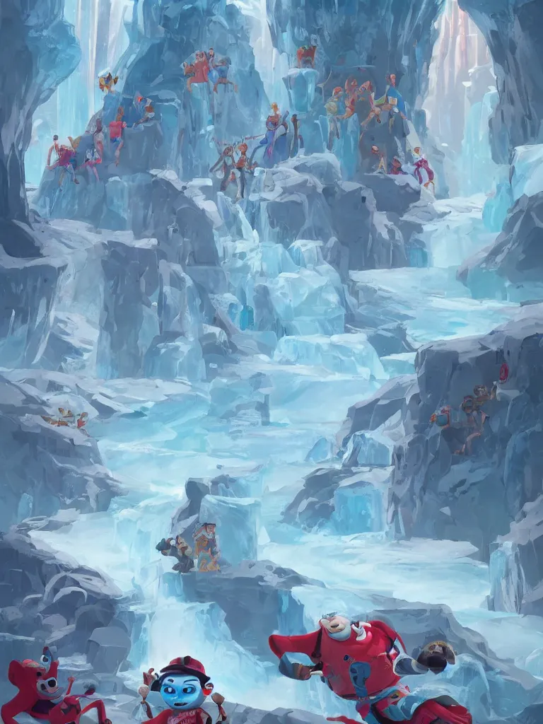 Image similar to icee by disney concept artists, blunt borders, rule of thirds