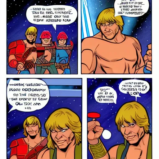 Prompt: he - man in a star wars scene