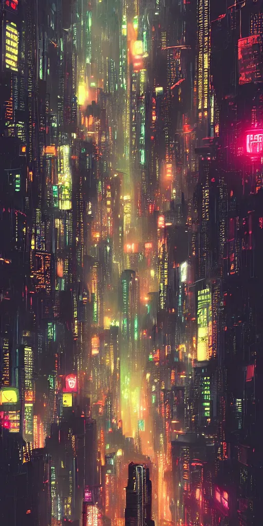 Image similar to cityscape night photo of a far-future cyberpunk city, shanghai, by Alena Aenami and blade runner and akira, trending on Artstation,