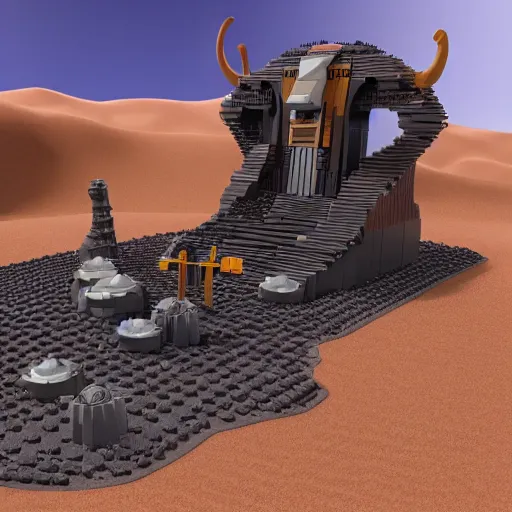 Prompt: dune lego set, photorealistic, 4 k, 8 k, ultra detailed