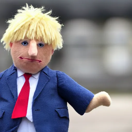 Image similar to boris johnson as a plush toy,