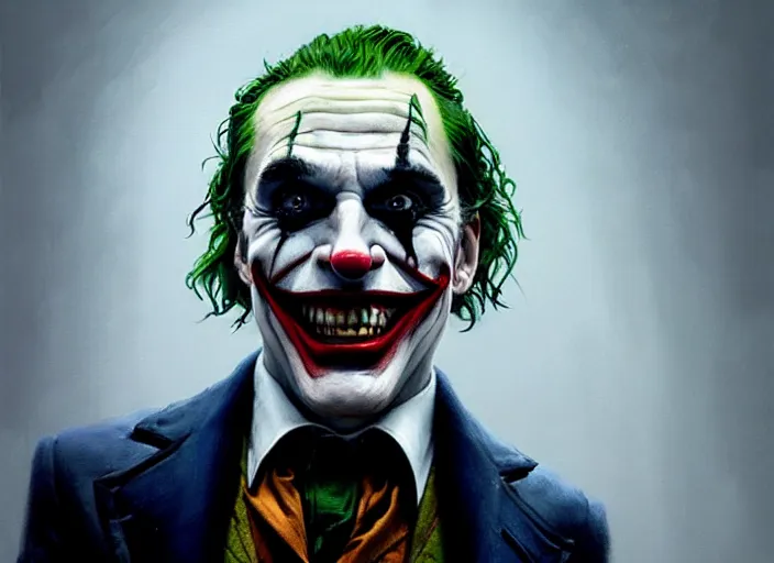 Image similar to highly detailed portrait of daniel day lewis as the joker, in joker ( 2 0 1 9 ), stephen bliss, unreal engine, fantasy art by greg rutkowski, loish, rhads, ferdinand knab, makoto shinkai and lois van baarle, ilya kuvshinov, rossdraws, tom bagshaw, global illumination, radiant light, detailed and intricate environment