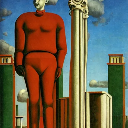 Prompt: An artwork by Giorgio de Chirico