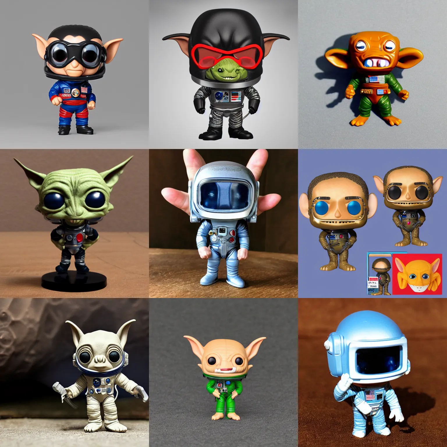 Prompt: astronaut goblin funko pop, photorealistic, highly detailed