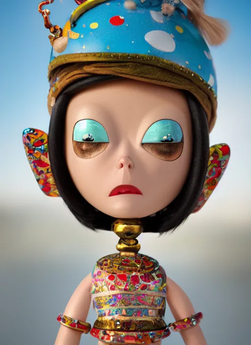 Image similar to closeup profile portrait of tin toy eskimo igloo bikini girl, depth of field, zeiss lens, detailed, symmetrical, centered, fashion photoshoot, by nicoletta ceccoli, mark ryden, lostfish, breathtaking, 8 k resolution, extremely detailed, beautiful, establishing shot, artistic, hyperrealistic, octane render