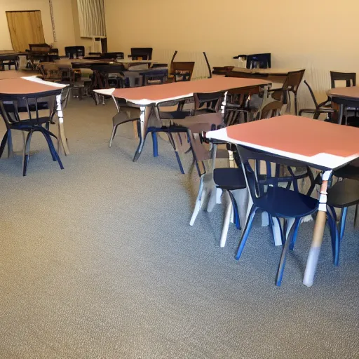 Prompt: A 10ft by 10ft room empty except for a table in the middle, table is centered