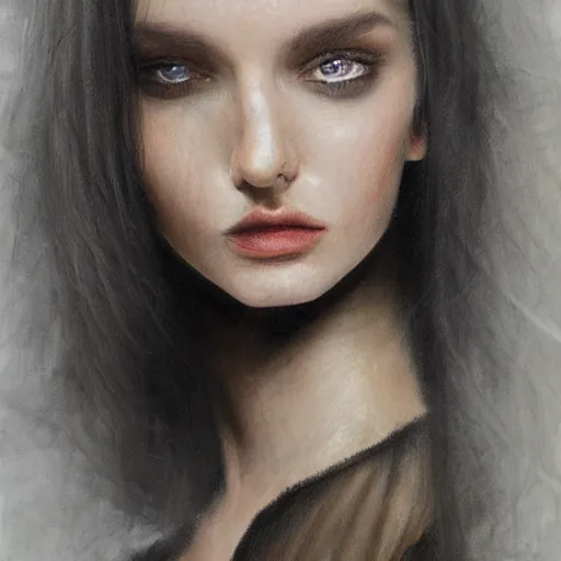 Image similar to Rachel Connor from premier model management, models.com, FORD Robert Black agency, physically accurate, moody dynamic dramatic lighting, very very intricate, very very elegant, highly detailed, digital painting, artstation, HR GIGER, Hieronymus Bosch, Francis Bacon, concept art, smooth, very beautiful, sharp focus, illustration, art by artgerm and greg rutkowski and alphonse mucha
