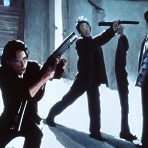 Prompt: <movie still>Vampires Holding Guns</movie>