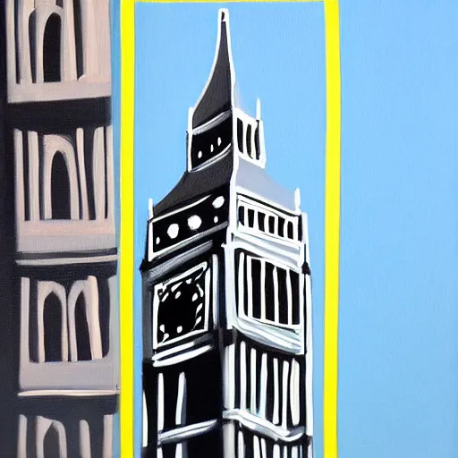 Prompt: Constructivism painting of Big Ben