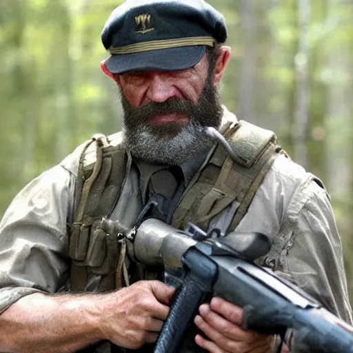Prompt: live action Captain Price from Modern Warfare 2