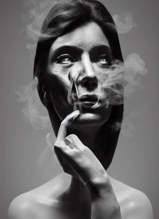 Prompt: 60s a Photorealistic dramatic hyper realistic render of a glamorous Mexican ghost smoke by Ken Brower and Deborah Ory, Lois Greenfield, Beautiful dynamic dramatic dark moody lighting, volumetric, shadows, cinematic atmosphere, Octane render, 8K