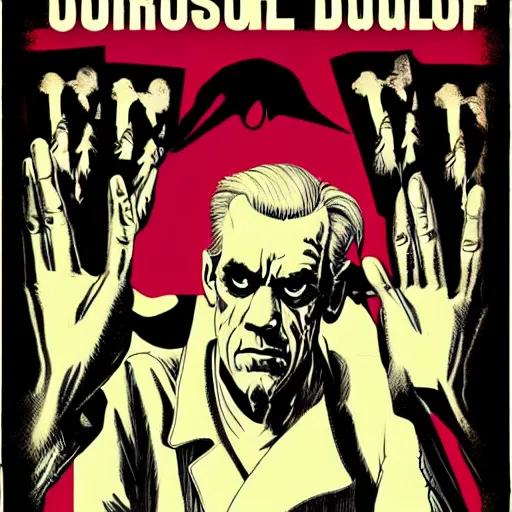 Image similar to individual boris karloff silk screen butcher billy style