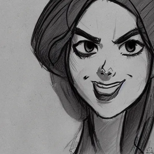 Image similar to milt kahl sketch of victoria justice as princess padme from star wars episode 3