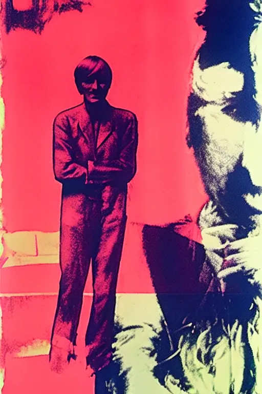 Prompt: ( ( ( ( ( a man happiness on the garden ) ) ) ) ) by andy warhol and bill sienkiewicz!!!!!!!!!!!!!!!!!!!!!!!!!!!!!!