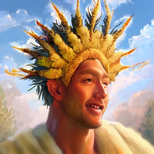 Image similar to midsommar alternate stories : the sun god, oil painting, ultradetailed, artstation, ultradetailed, digital painting, ultradetailed