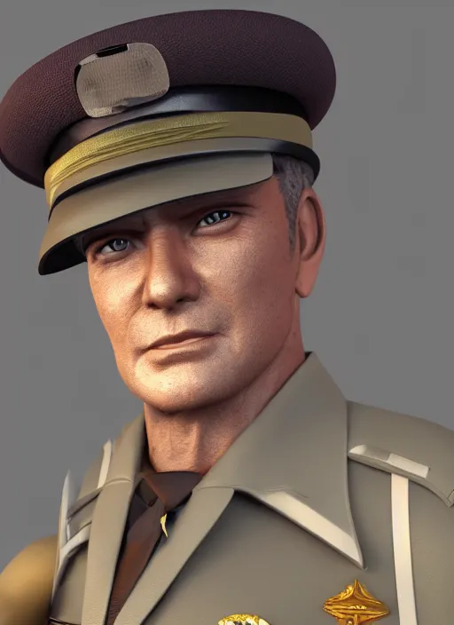 Image similar to Lieutenant Columbo, 3D Product, professional render, studio quality, octane render