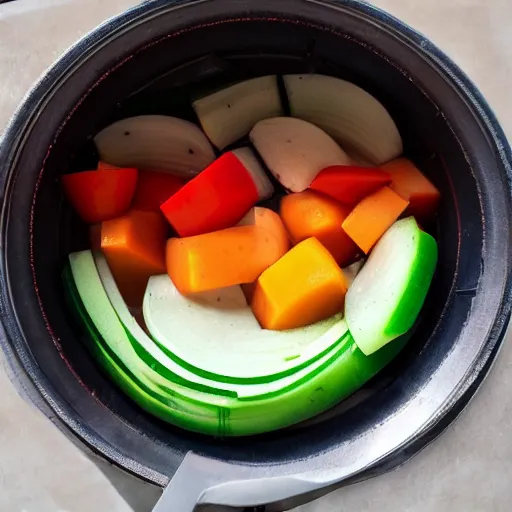 Image similar to 9 0 degrees fov, first person point of view of me cutting vegetables