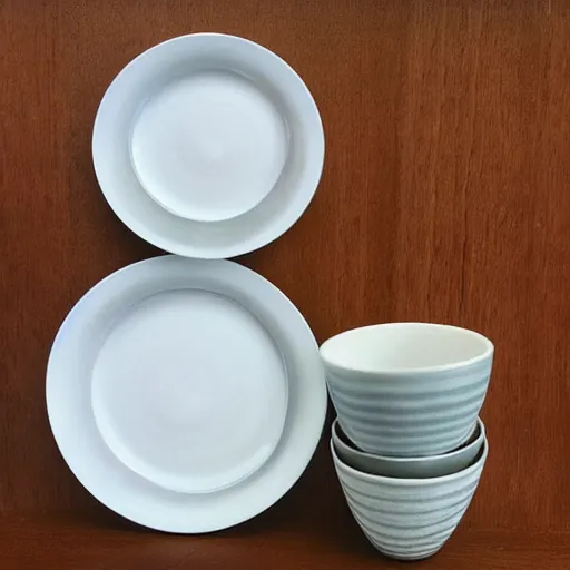 Image similar to “a cup and plate by zaya hadidi”