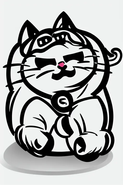 Image similar to Cat that is a sumo wrestler, sticker, colorful, illustration, highly detailed, simple, smooth and clean vector curves, no jagged lines, vector art, smooth