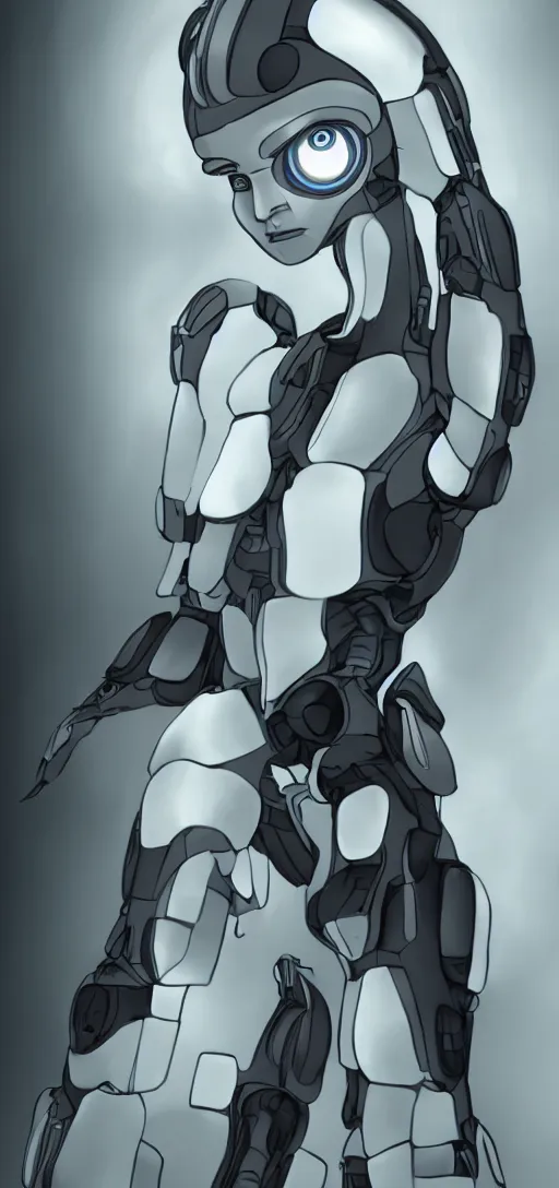 Image similar to glados from portal as a human