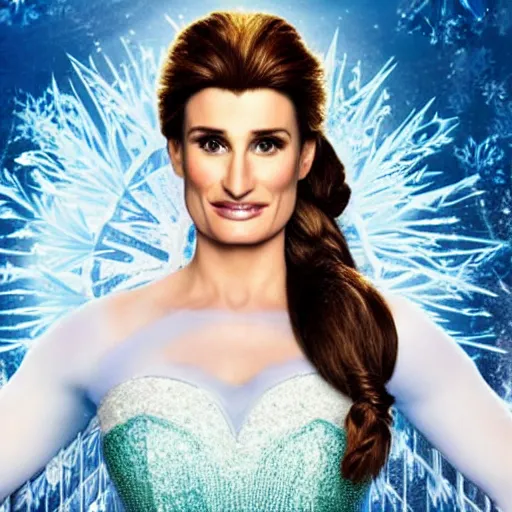 Image similar to A still of Idina Menzel as Elsa