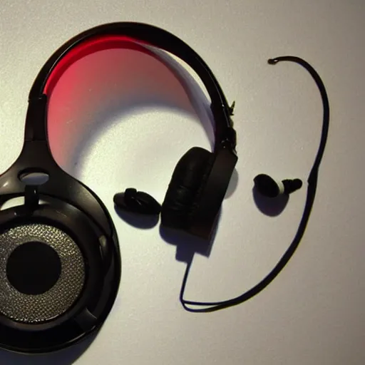 Prompt: fish with headphones
