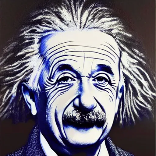 Image similar to Albert Einstein painting monalisa