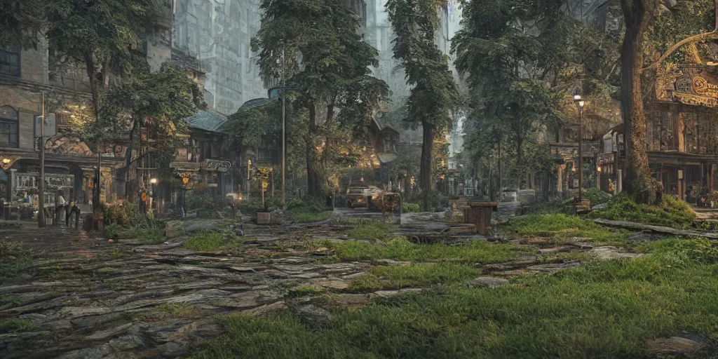 Prompt: a beautiful realistic detailed city carved in a wood, surrounded by mold and moss, photorealistic, octane render, volumetric lighting,