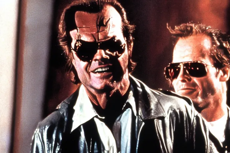 Prompt: Jack Nicholson plays Terminator