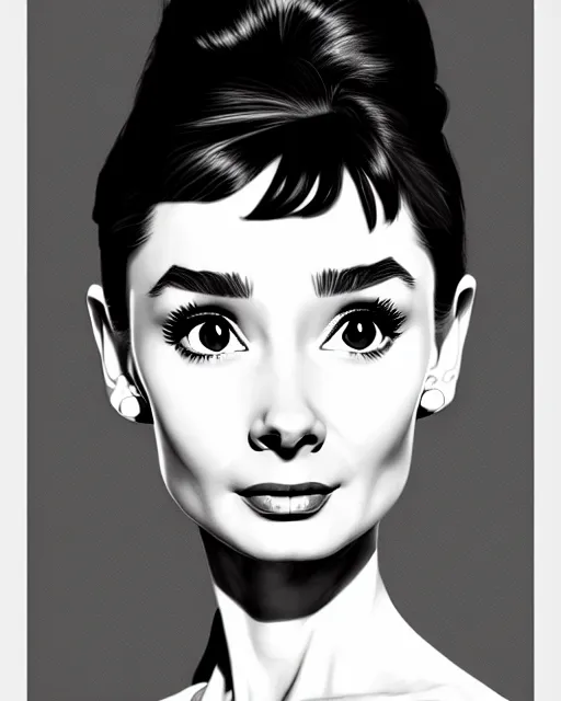 Image similar to full body character concept art of audrey hepburn | | distinct - fine, key visual, realistic shaded perfect face, fine details by stanley artgerm lau, wlop, rossdraws, james jean, andrei riabovitchev, marc simonetti, sakimichan, and jakub rebelka, trending on artstation