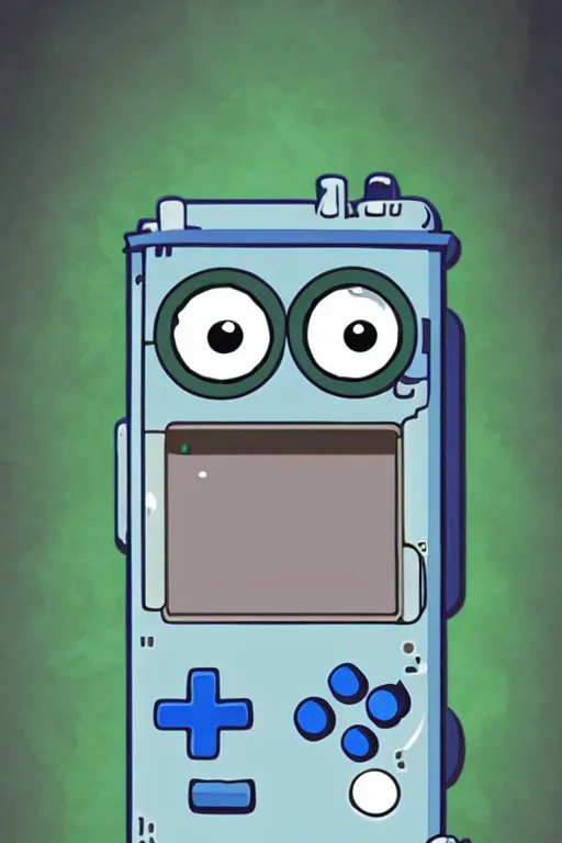 Prompt: An anthropomorphic gameboy, BMO adventure time, accurate, unreal engine, 4k