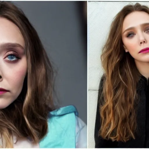 Image similar to elizabeth olsen mixed with gal godot