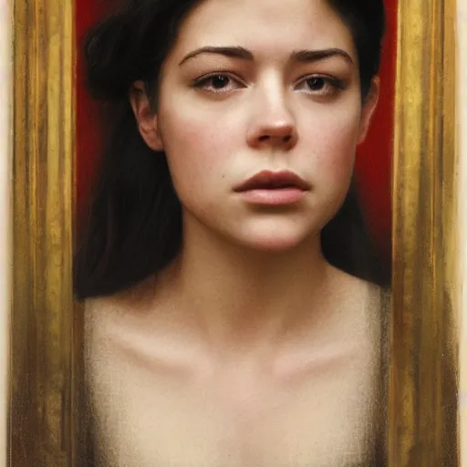 Image similar to a masterpiece portrait photo of a beautiful young woman who looks like a hispanic mary elizabeth winstead, symmetrical face