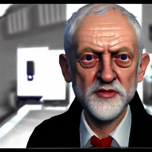 Image similar to jeremy corbyn in a video game, unreal engine