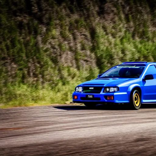 Image similar to velociraptor mongoliensis as wrx impreza, hdr 8 k