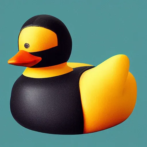 Prompt: a matte portrait of a highly decorated rubber duck with a dreamy expression, highly detailed, illustration by jack black