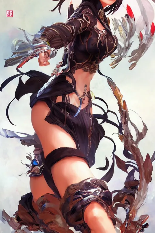 Image similar to souless Bjork in a blade and soul spinoff artbook rendered by the artist Hyung tae Kim, Jiyun Chae, Lê Long, Joe Madureira, trending on Artstation by Hyung tae Kim, artbook, Stanley Artgerm Lau, WLOP, Rossdraws , James Gurney