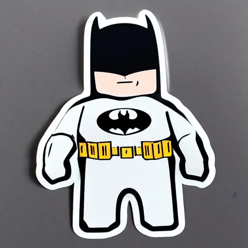 Image similar to die cut sticker, batman breakdancing in techwear splatter paint