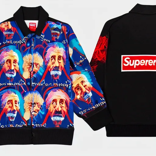 Prompt: supreme einstein merch