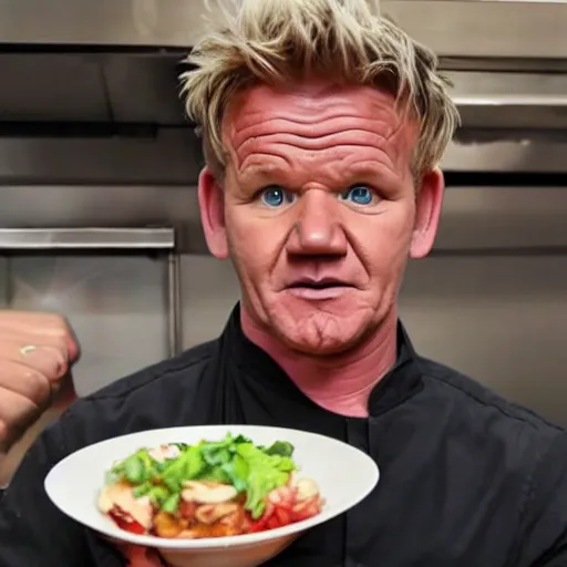 Prompt: Gordon Ramsay as Naruto