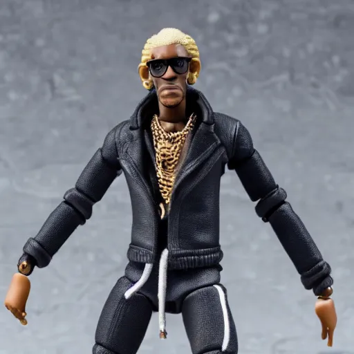 Image similar to a figma action figure of young thug