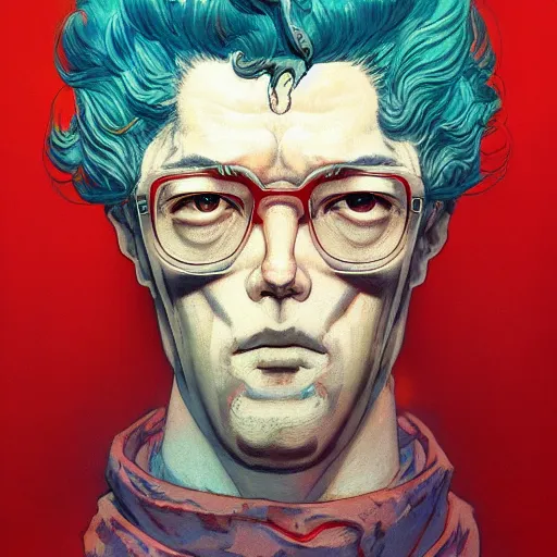 Image similar to prompt : soviet doomer portrait soft light painted by james jean and katsuhiro otomo and erik jones, inspired by akira anime, smooth face feature, intricate oil painting, high detail illustration, sharp high detail, manga and anime 1 9 9 9