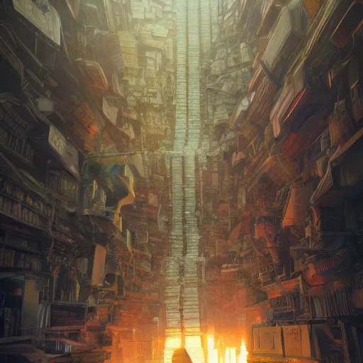 Image similar to Just living in the database as the madness of the system grows by Andrei Riabovitchev, Marc Simonetti, and Sakimi chan, rendered in hyperdetailed Ultra HD, trending on ArtStation, luminous,