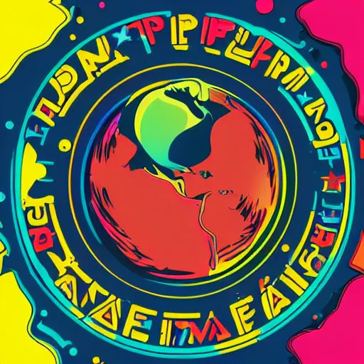 Image similar to 2 planet collapse particle fusion element macro cosmic art by butcher billy, sticker, colorful, illustration, highly detailed, simple, smooth and clean vector curves, no jagged lines, vector art, smooth andy warhol style