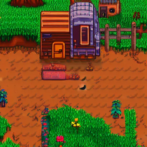 Prompt: a hamster in Stardew Valley
