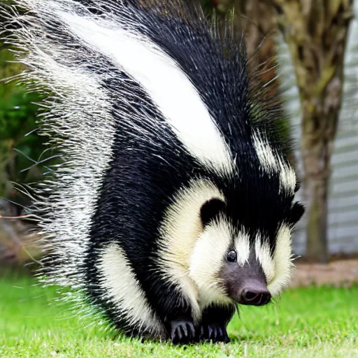 Prompt: dancing skunk, photo