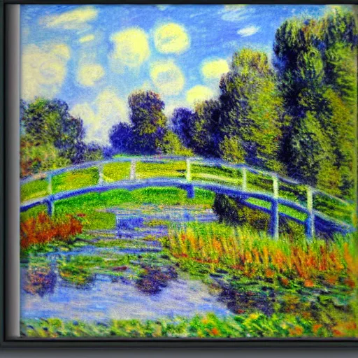 Prompt: acrylic paint landscape style monet