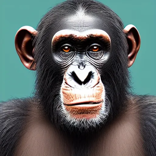 Prompt: mugshot of chimpanzee