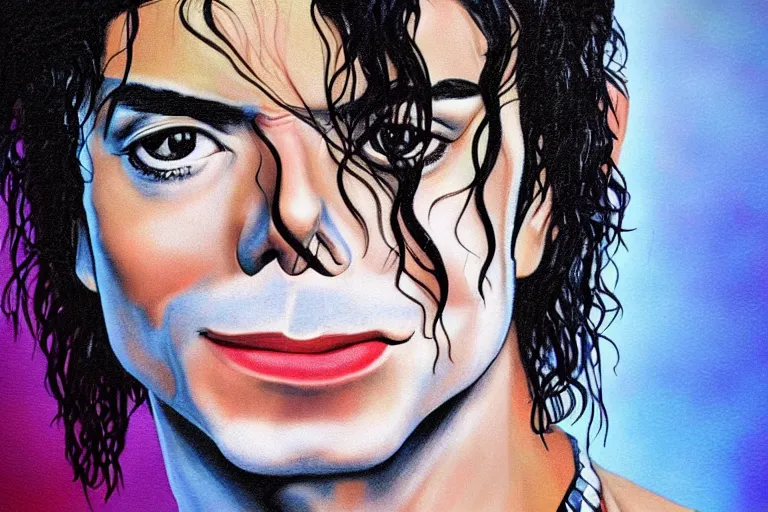 Prompt: michael jackson as a justin bieber, portrait, digital art,